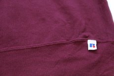 画像5: 90s USA製 RUSSELLラッセル 無地 前V スウェット ワインレッド XL★ブランク (5)