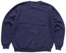 画像2: 90s メキシコ製 Member's Mark BY RUSSELLラッセル 無地 前V スウェット 紺 L★ブランク (2)