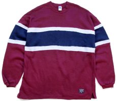 画像1: 90s USA製 RUSSELLラッセル マルチカラー 切り替え スウェット XXL★特大 (1)