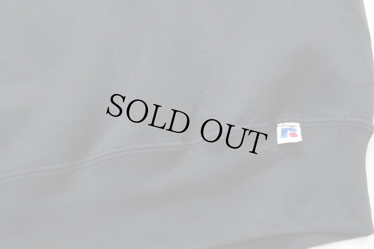 画像5: 90s USA製 RUSSELLラッセル 無地 前V スウェット 黒 XLT★ブランク (5)