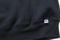 画像5: 90s USA製 RUSSELLラッセル 無地 前V スウェット 黒 XLT★ブランク (5)