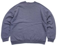 画像2: 90s メキシコ製 RUSSELLラッセル 無地 前V スウェット ネイビーグレー XXL★特大 ブランク (2)