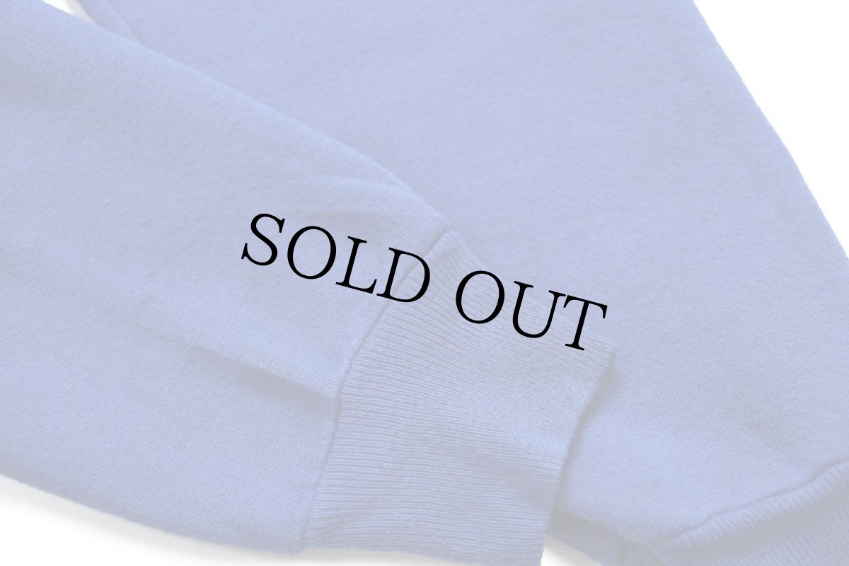 画像5: 80s USA製 RUSSELLラッセル 無地 前V スウェット 青 L★ブランク (5)