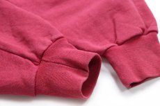 画像5: 90s USA製 RUSSELLラッセル 無地 前V スウェット ワインレッド フェード M★ブランク (5)