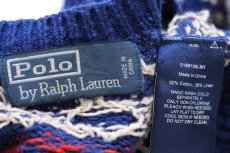 画像4: 00s ポロ ラルフローレン ノルディック柄 コットン×リネンニット セーター (4)