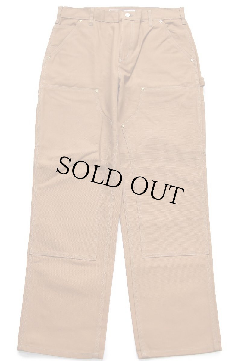 画像2: 新品★carharttカーハート ダブルニー ダック地 ペインターパンツ 茶 W32 L30 (2)