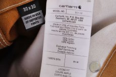 画像6: 新品★USA製 carharttカーハート ダブルニー ダック地 ペインターパンツ 茶 W30 L30 (6)