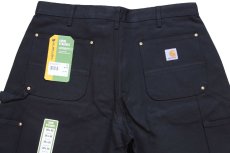 画像5: 新品★carharttカーハート ダブルニー ダック地 ペインターパンツ 黒 W38 L30 (5)