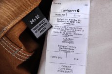 画像6: 新品★USA製 carharttカーハート ダブルニー ダック地 ペインターパンツ 茶 W34 L30 (6)