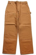 画像2: 新品★carharttカーハート ダブルニー ダック地 ペインターパンツ 茶 W38 L30 (2)
