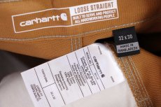 画像6: 新品★carharttカーハート ダブルニー ダック地 ペインターパンツ 茶 W32 L30 (6)