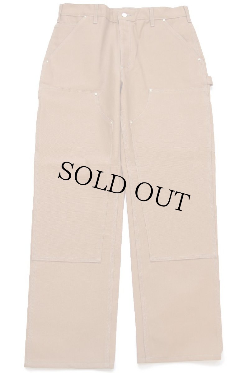 画像2: 新品★USA製 carharttカーハート ダブルニー ダック地 ペインターパンツ 茶 W34 L30 (2)