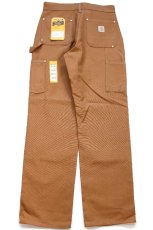 画像3: 新品★USA製 carharttカーハート ダブルニー ダック地 ペインターパンツ 茶 W30 L30 (3)