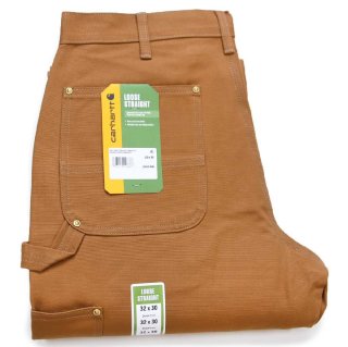 新品☆carharttカーハート ダブルニー ダック地 ペインターパンツ 茶