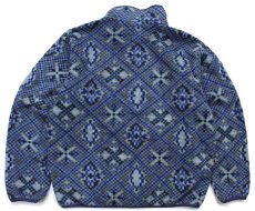 画像2: 90s USA製 patagoniaパタゴニア Mosaicモザイク 総柄 フリース スナップT L (2)