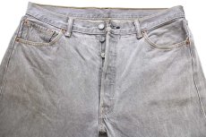 画像4: メキシコ製 Levi'sリーバイス 501 先染め グレー デニムパンツ W38★SDP3552 (4)