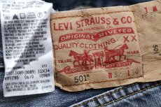 画像6: 00s ポーランド製 Levi'sリーバイス 501 USED加工 カットオフ デニムパンツ W32★SDP3323 ユーロ (6)