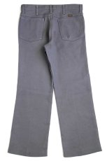 画像3: 90s Wranglerラングラー ランチャードレスジーンズ ポリエステルパンツ グレー W32★149 スタプレ (3)