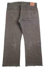 画像3: メキシコ製 Levi'sリーバイス 501 カットオフ 後染め カラーデニムパンツ 焦げ茶 W38★SDP3495 (3)