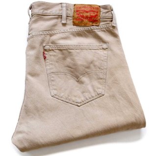 00s USA製 Levi'sリーバイス 550 カラーデニムパンツ 後染め 茶 w36
