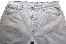 画像4: メキシコ製 Levi'sリーバイス 501 先染め カラーデニムパンツ シルバーグレー W40★SDP3559 (4)