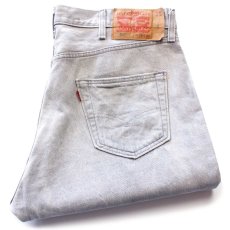 画像1: Levi'sリーバイス 501 ブリーチ 先染め グレー デニムパンツ W38 L30★SDP4246 (1)