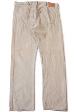 画像3: Levi'sリーバイス 501 ダメージ 後染め カラーデニムパンツ カーキ W38 L32★SDP4150 (3)