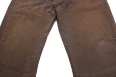 画像6: メキシコ製 Levi'sリーバイス 501 カットオフ 後染め カラーデニムパンツ 焦げ茶 W38★SDP3495 (6)