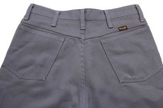 画像5: 90s Wranglerラングラー ランチャードレスジーンズ ポリエステルパンツ グレー W32★149 スタプレ (5)