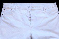 画像4: メキシコ製 Levi'sリーバイス 501 カットオフ ホワイト デニムパンツ W42★SDP3402 (4)