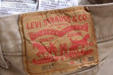 画像5: Levi'sリーバイス 501 ダメージ 後染め カラーデニムパンツ カーキ W38 L32★SDP4150 (5)