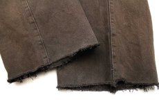 画像8: メキシコ製 Levi'sリーバイス 501 カットオフ 後染め カラーデニムパンツ 焦げ茶 W38★SDP3495 (8)