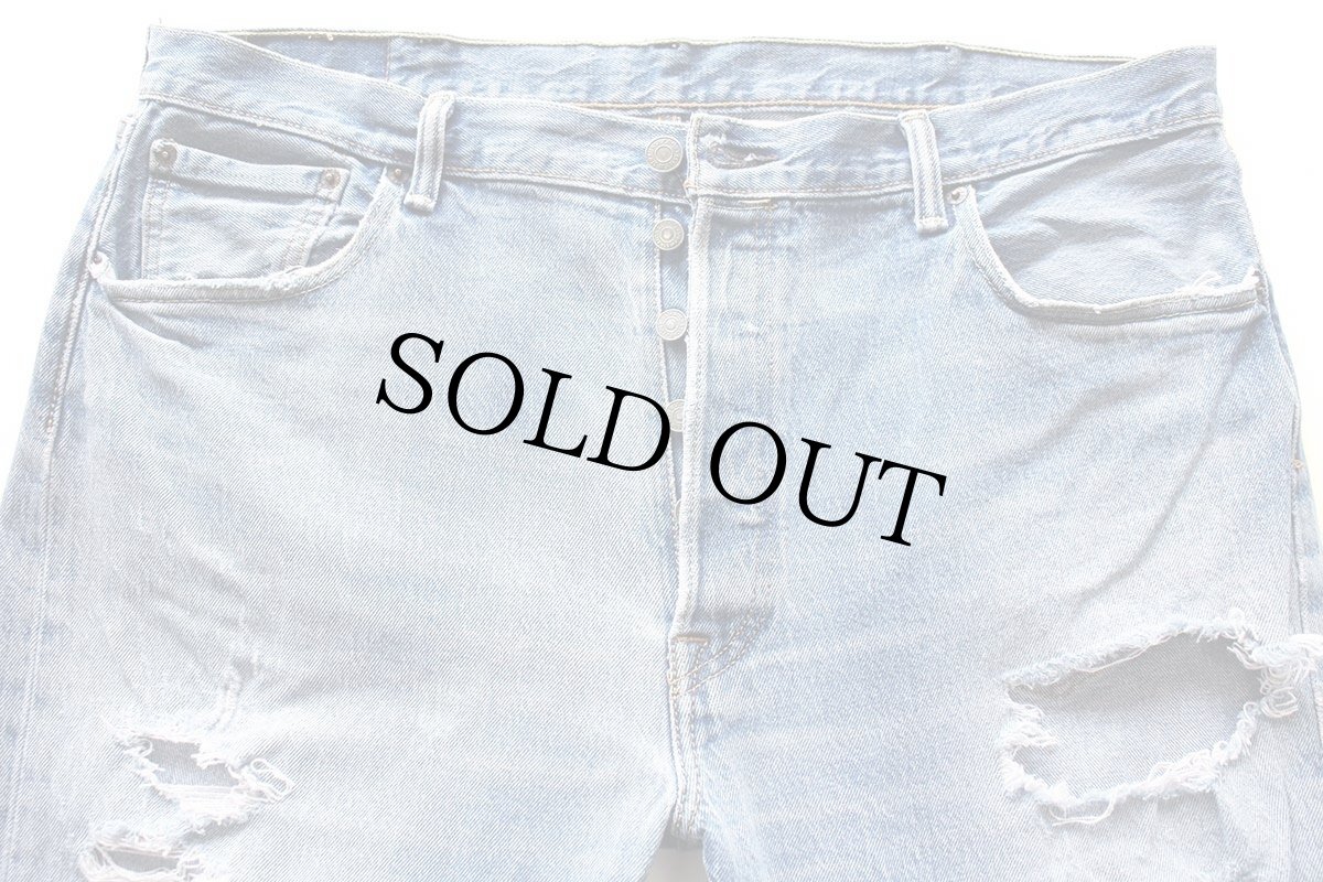 画像4: Levi'sリーバイス 501 ストレッチ デニムパンツ ボロ W38 L32★SDP4130 (4)