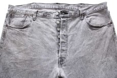 画像4: Levi'sリーバイス 501 ダメージ ストレッチ グレー デニムパンツ W40 L32★SDP3932 (4)