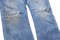 画像6: Levi'sリーバイス 501 ダメージ オイル飛び デニムパンツ ヒゲ W38 L34★SDP4179 (6)