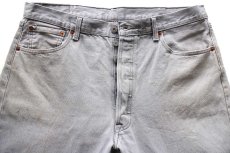 画像4: メキシコ製 Levi'sリーバイス 501 先染め カラーデニムパンツ ライトグレー W38 L30★SDP3889 (4)