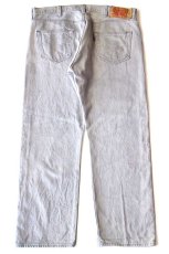 画像3: Levi'sリーバイス 501 ブリーチ 先染め グレー デニムパンツ W38 L30★SDP4246 (3)