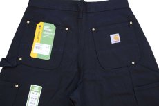 画像5: 新品★carharttカーハート ダブルニー ダック地 ペインターパンツ 黒 W30 L32 (5)