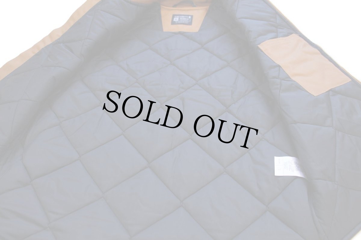 画像5: 新品★carharttカーハート V01 FIRM DUCK INSULATED RIB COLLAR VEST RELAXED FIT キルティングライナー ダックベスト 茶 S (5)