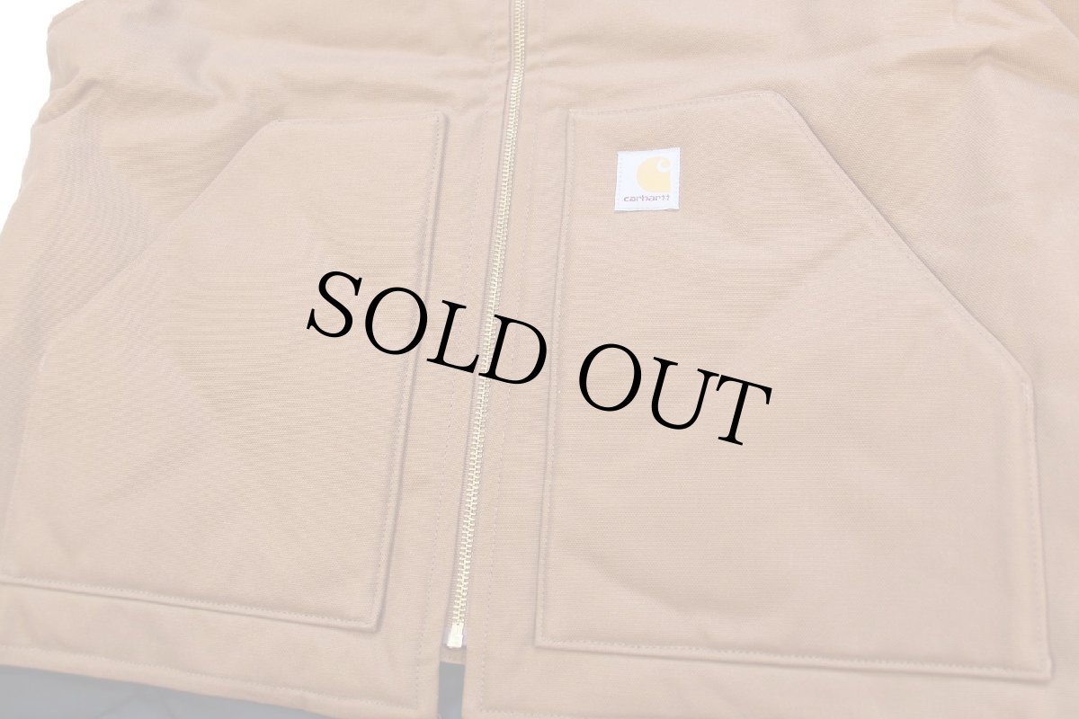 画像6: 新品★carharttカーハート V01 FIRM DUCK INSULATED RIB COLLAR VEST RELAXED FIT キルティングライナー ダックベスト 茶 S (6)