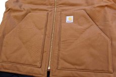 画像6: 新品★carharttカーハート V01 FIRM DUCK INSULATED RIB COLLAR VEST RELAXED FIT キルティングライナー ダックベスト 茶 S (6)