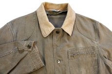 画像3: 80s L.L.Bean HBT ヘリンボーンツイル フィールドコート カーキ★ジャケット ハンティング カバーオール (3)