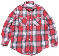 画像1: 60s WINTER King チェック コットン フランネルシャツ (1)