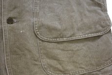 画像6: 80s L.L.Bean HBT ヘリンボーンツイル フィールドコート カーキ★ジャケット ハンティング カバーオール (6)
