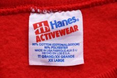画像5: 90s USA製 Hanes MESA FLAG FOOTBALL CHAMPIONS 両面プリント スウェット 赤 XXL★特大 (5)