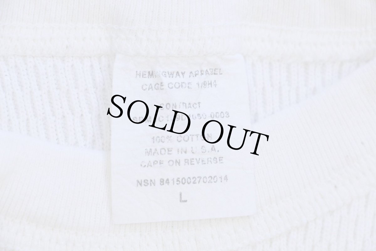 画像5: USA製 HEMINGWAY APPAREL コットン サーマルシャツ ナチュラル L (5)