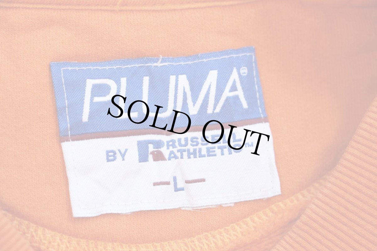 画像4: 90s PLUMA BY RUSSELLラッセル 無地 スウェット オレンジ L★ブランク (4)