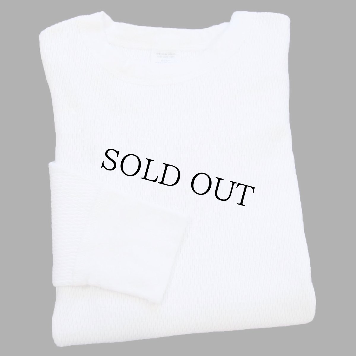 画像1: USA製 HEMINGWAY APPAREL コットン サーマルシャツ ナチュラル L (1)