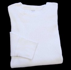 画像1: USA製 HEMINGWAY APPAREL コットン サーマルシャツ ナチュラル L (1)