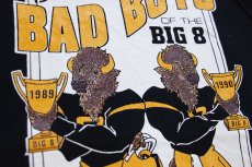 画像4: 90s USA製 Leeリー C.U.Buffaloes BAD BOYS OF THE BIG 8 アメフト スウェット 黒 L (4)